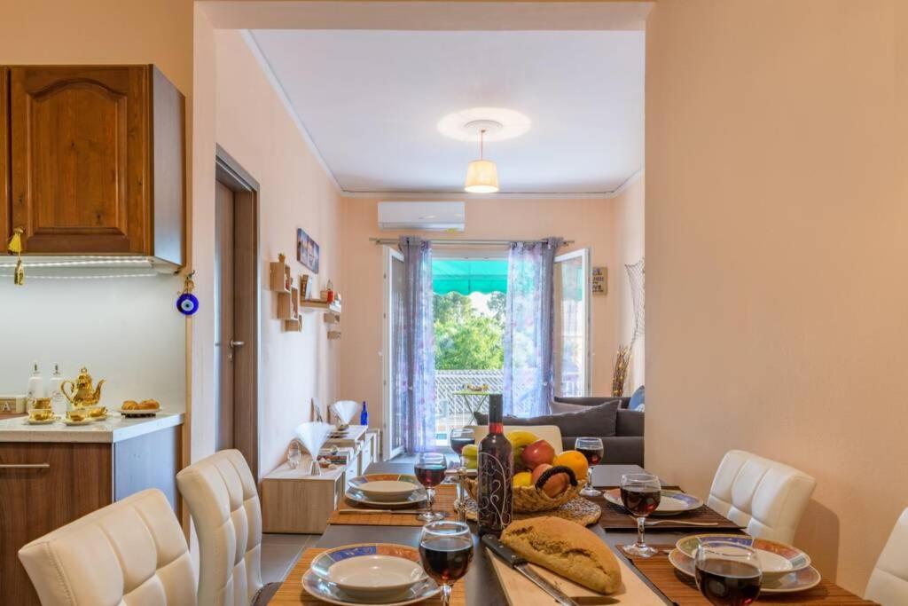 Bright Newly Renovated Apt Near Beach & Center+Ac Anemomylos Luaran gambar